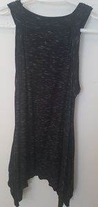 Mock Neck Black Sleeveless Shirt